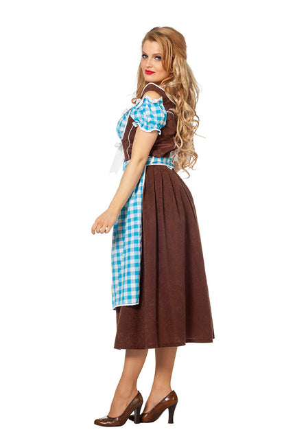 Vestido Dirndl Azul Oktoberfest Damas Largo