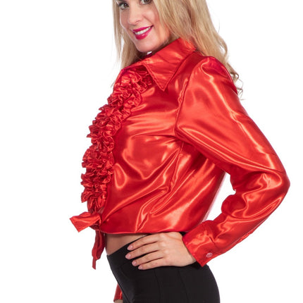 Blusa Disco Volantes Rojo