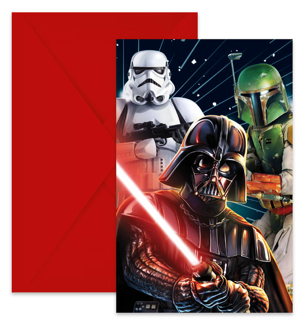 Invitación Star Wars Galaxia 6pcs