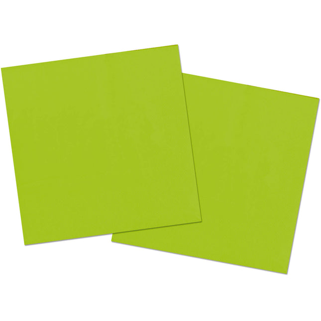 Servilletas Verde Lima 33cm 20pcs