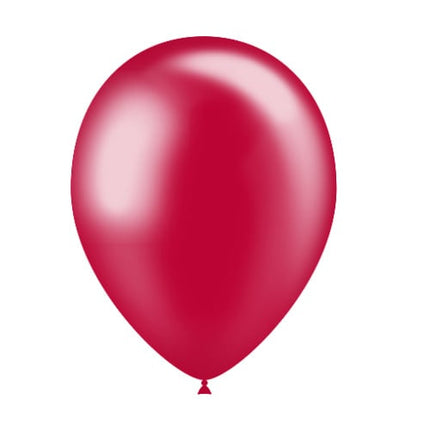 Globos Rojos Metálicos 25cm 50pcs