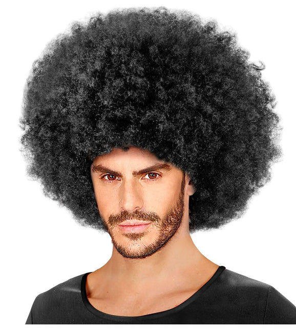 Peluca Negra Afro Maxi