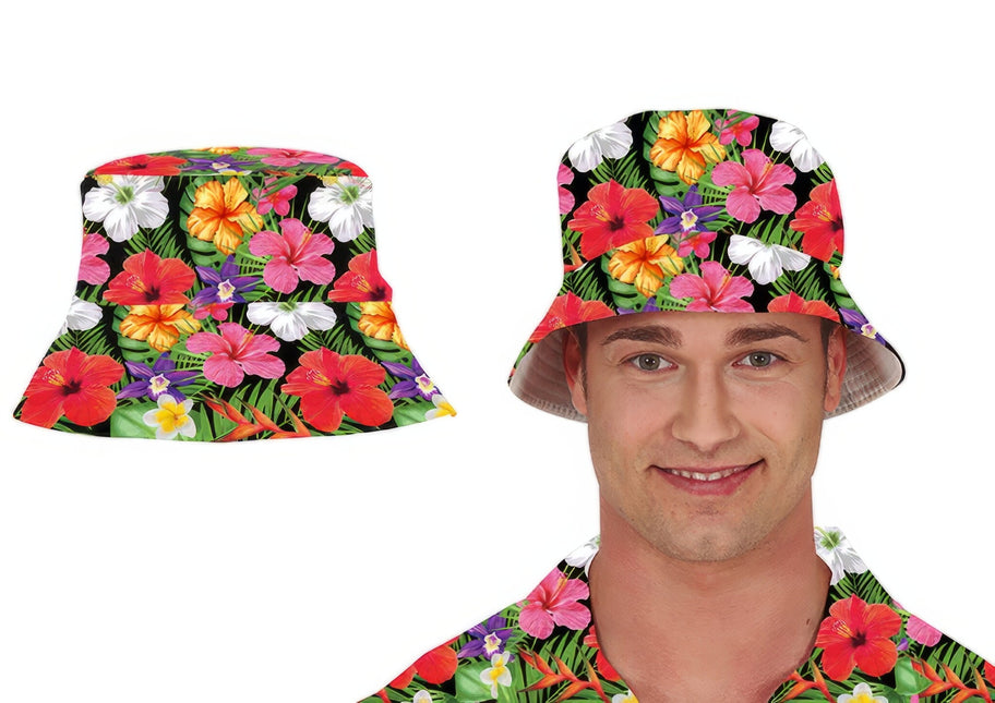 Sombrero cubo Hawaii Flores