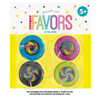 Yoyos de colores 4,1cm 4uds.