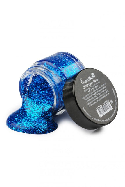 Gel de purpurina azul