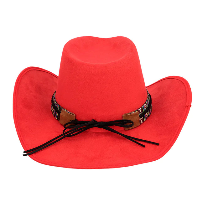 Sombrero Vaquero Rojo Luxe