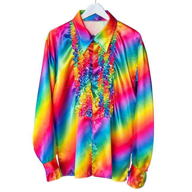 Blusa con volantes Arco Iris para hombre