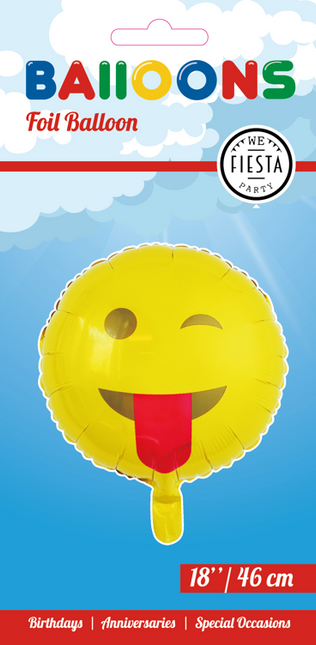 Globo de Helio Emoji Lengua 45cm vacio