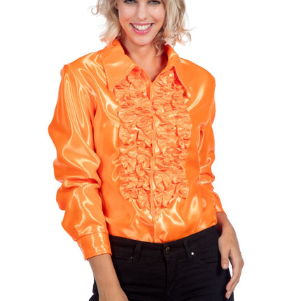 Blusa Disco Volantes Naranja