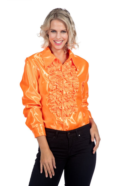 Blusa Disco Volantes Naranja