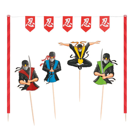 Ninja Cake topper 5 piezas