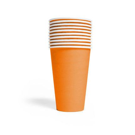 Vasos Naranja Papel 350ml 10ud