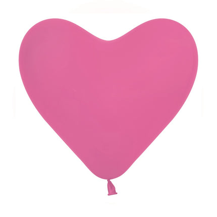 Globos Corazón Fucsia 30cm 50pcs