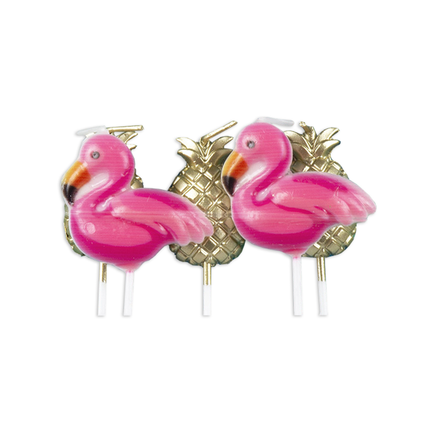 Juego de velas Hawaii Flamingo 7cm 5 piezas