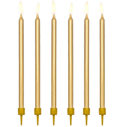 Velas doradas 12,5cm 12uds.