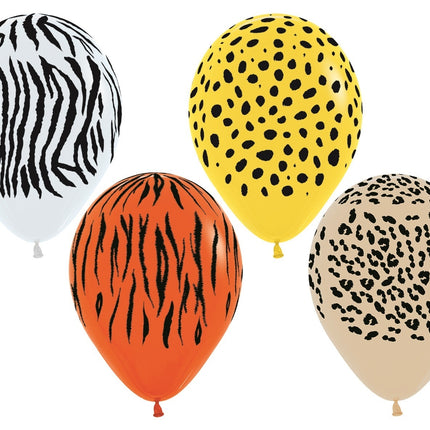 Globos Jungle Stripes Mix 30cm 25pcs