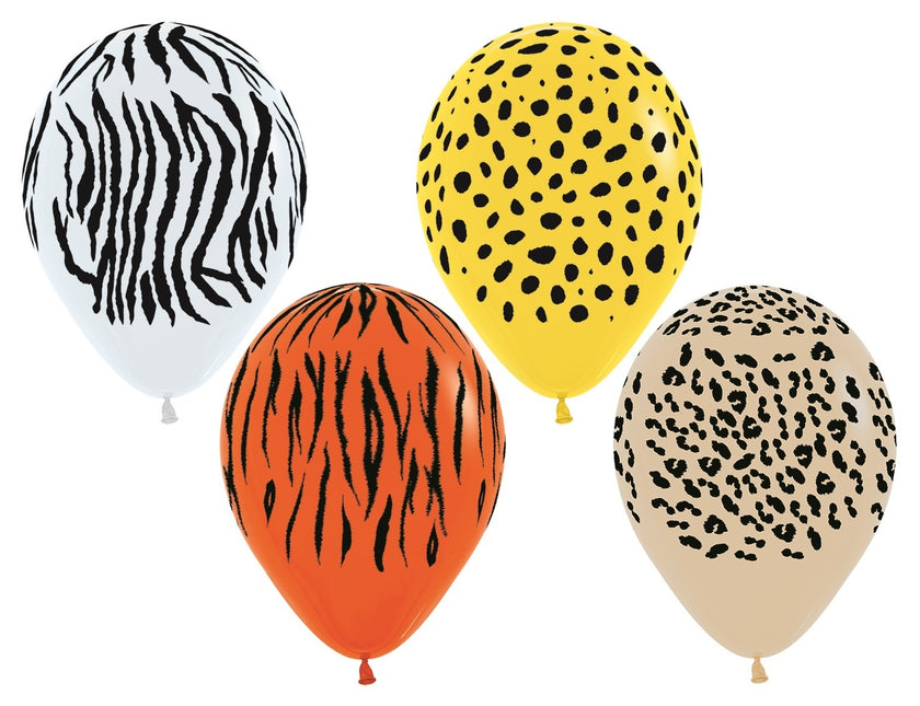 Globos Jungle Stripes Mix 30cm 25pcs