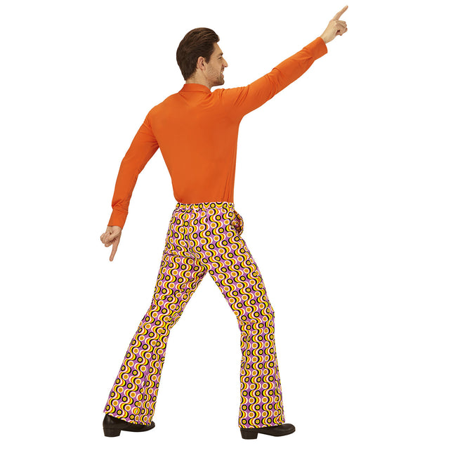 Pantalones Disco 70S Lila Hombre