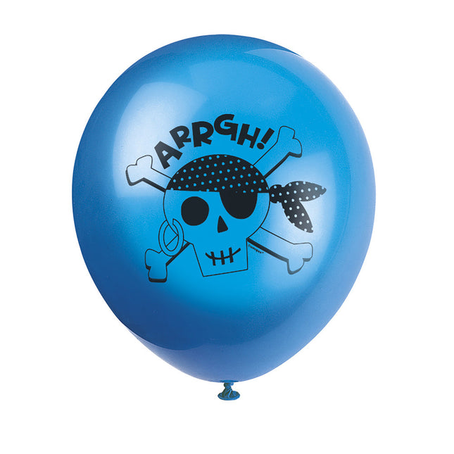 Globos Piratas Arrgh 30cm 8pcs