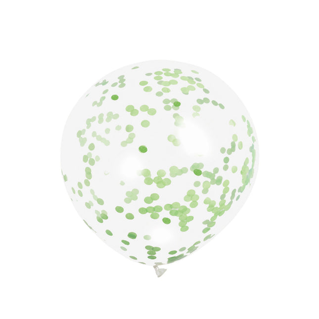 Globos Confertti Verde Lima 40cm 6pcs