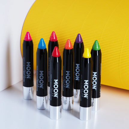 Moon Glow Neon UV Glitter Body Crayons Rojo 3.2g