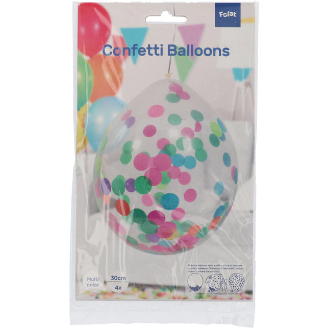 Globos de Confeti de Colores 30cm 4pcs