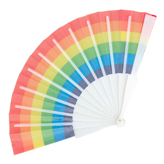 Abanico Orgullo Arcoiris 23cm 6pcs