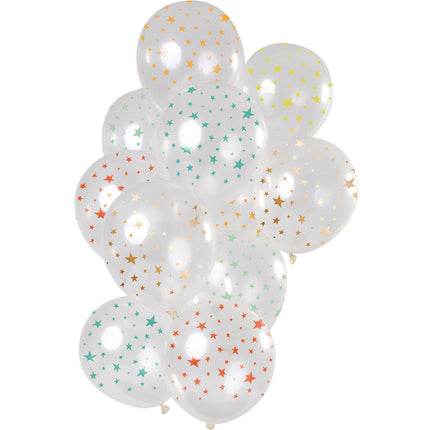 Globos Transparentes Estrellas 30cm 12pcs