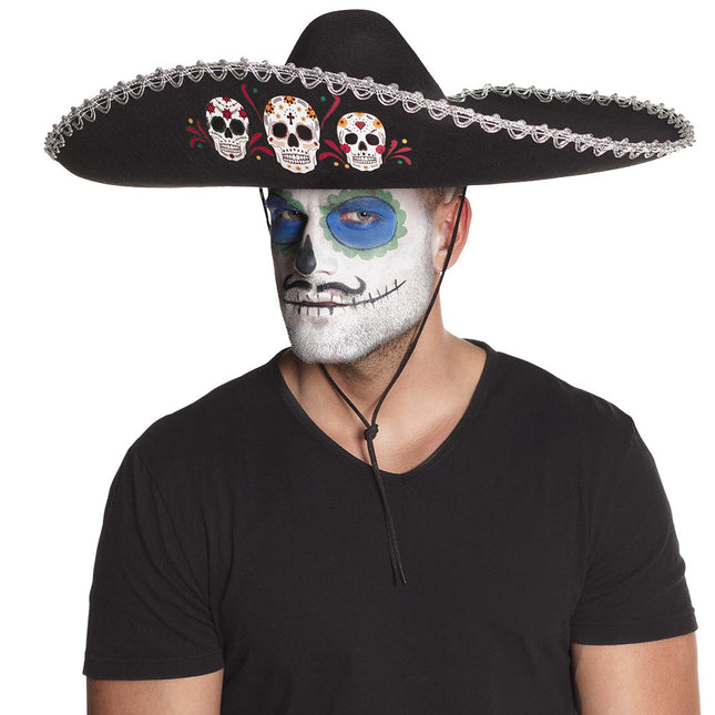 Sombrero de Halloween Calaveras 56cm