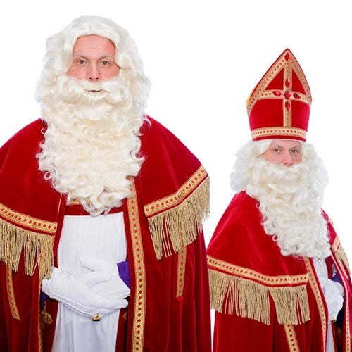 Sinterklaas Barba P Bigote rizado Kanekalon