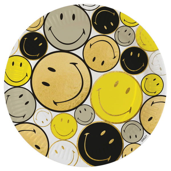 Platos de colores Smiley 23cm 8uds.