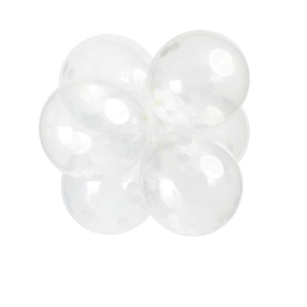 Globos Confeti Blanco 30cm 6pcs