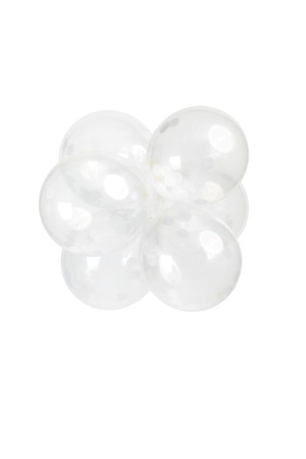 Globos Confeti Blanco 30cm 6pcs