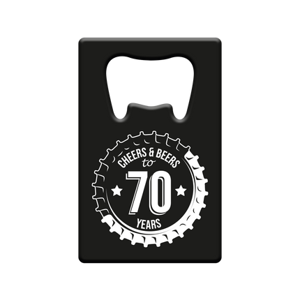 Abridor de cerveza 70 años Cheers & Beers