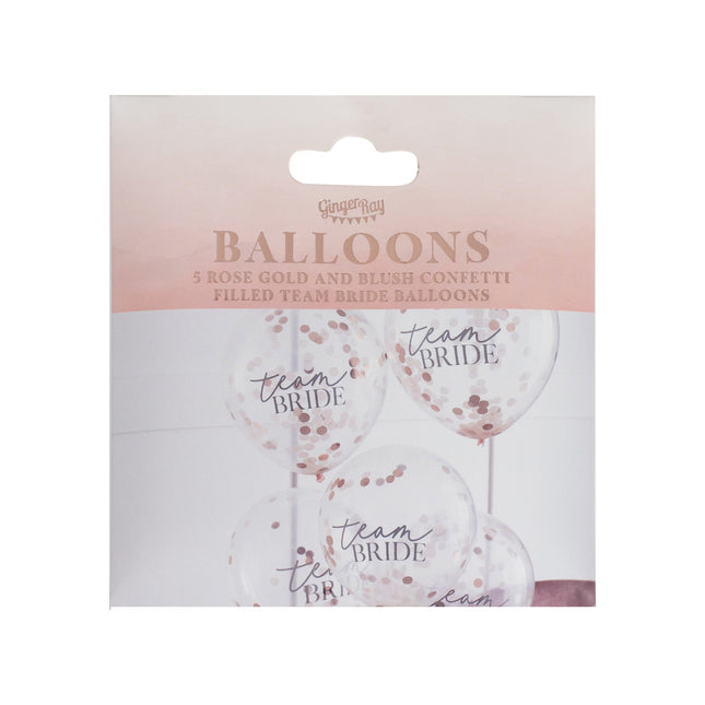 Globos Confeti Equipo Novia 30cm 5pcs