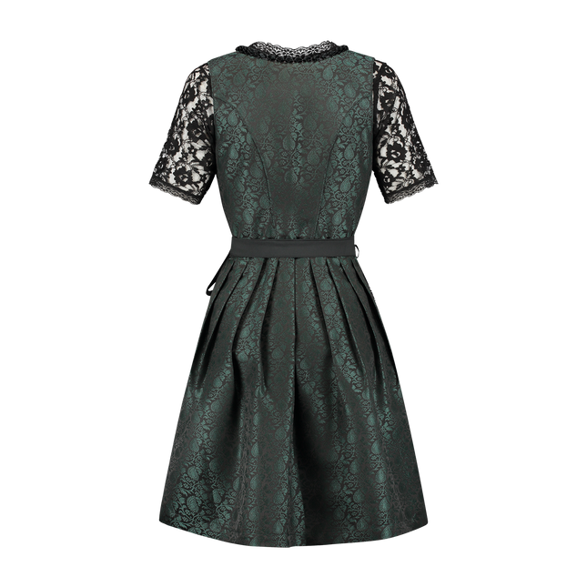 Negro Verde Vestido Dirndl Oktoberfest Mujer Jaquard