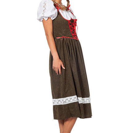 Vestido Dirndl Oktoberfest Largo Verde