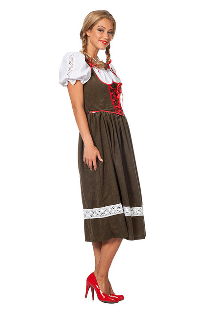 Vestido Dirndl Oktoberfest Largo Verde