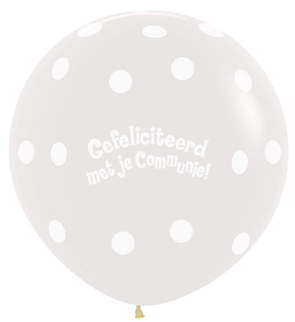 Globos Comunión Lunares Cristalino 91cm 2pcs