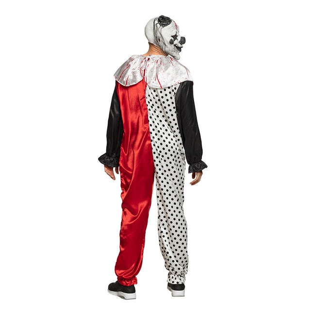 Disfraz de Payaso de Halloween Negro Blanco M/L