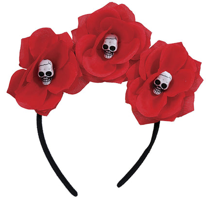 Diadema Flores Con Calaveras