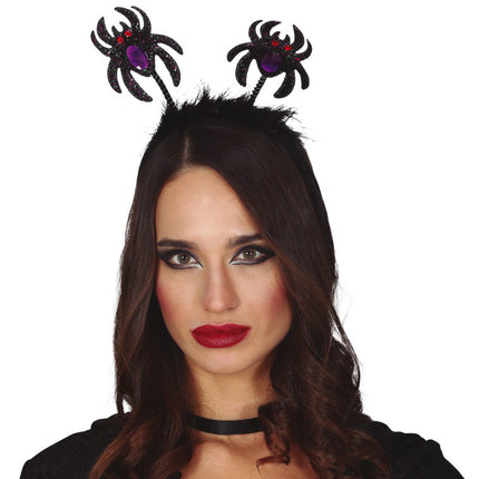 Tiara de Halloween Araña de purpurina