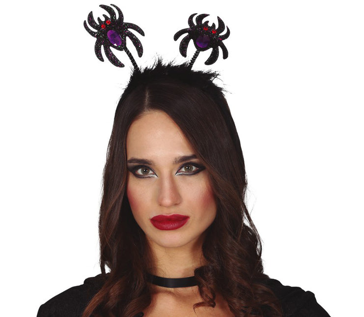 Tiara de Halloween Araña de purpurina