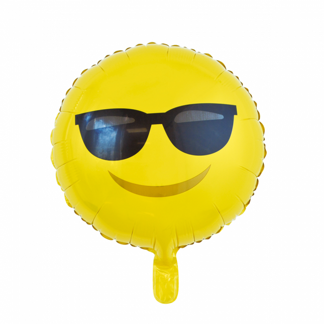 Globo de helio Emoji Gafas de sol 45cm vacío