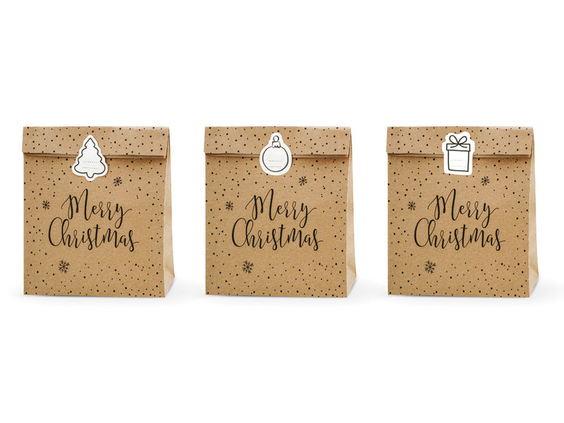 Bolsas de Navidad Merry Christmas 3pcs