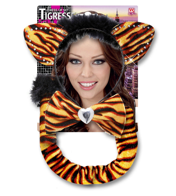 Conjunto de disfraz de tigre, 3 piezas