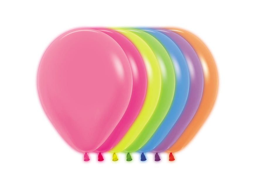 Globos Neon Mix 23cm 50pcs