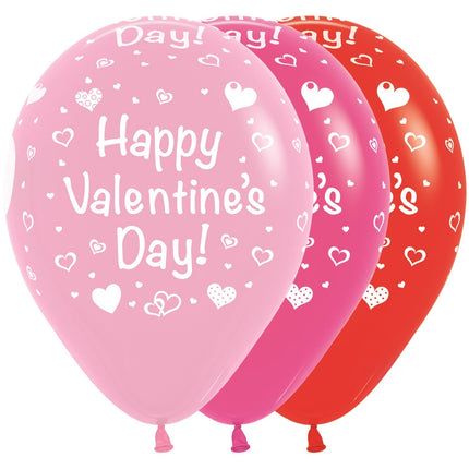 Globos Feliz San Valentín Mix 30cm 25pcs