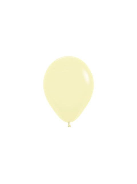 Globos Amarillo Mate Pastel 12cm 50pcs