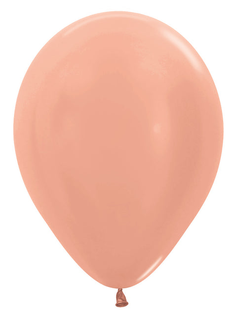 Globos Metálicos Oro Rosa 30cm 50pcs